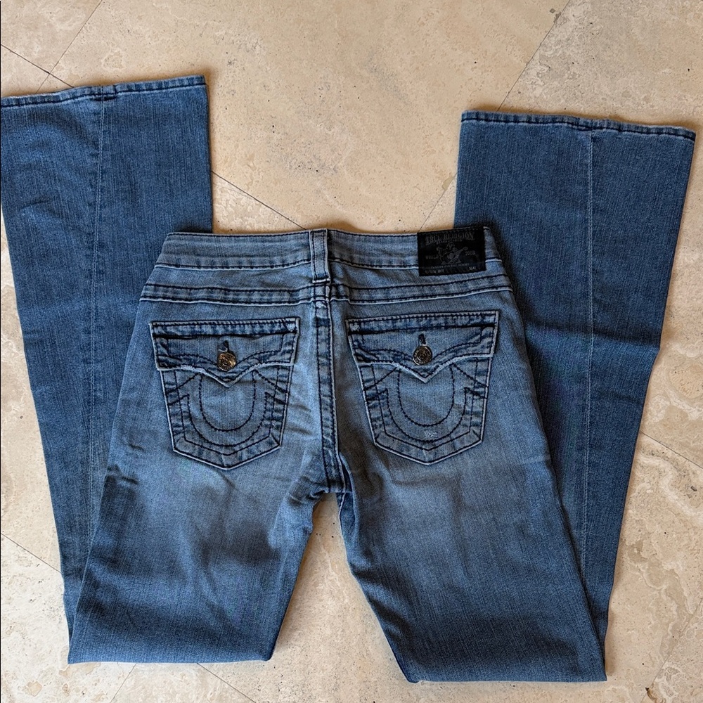 True Religion Joey Flare Jeans in Blue